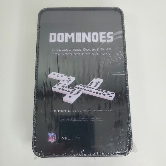 NFL Double Six Collector Edition Dominoes collectible tin box Seahawks - Picture 2 of 5